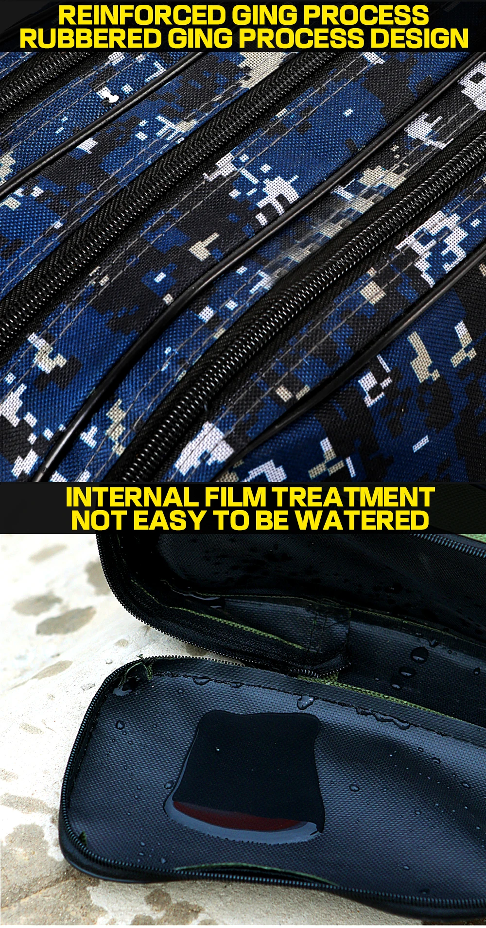 Un primer plano de una tela con un patrón de camuflaje, que parece ser un tipo de material utilizado para equipo táctico o para actividades al aire libre.