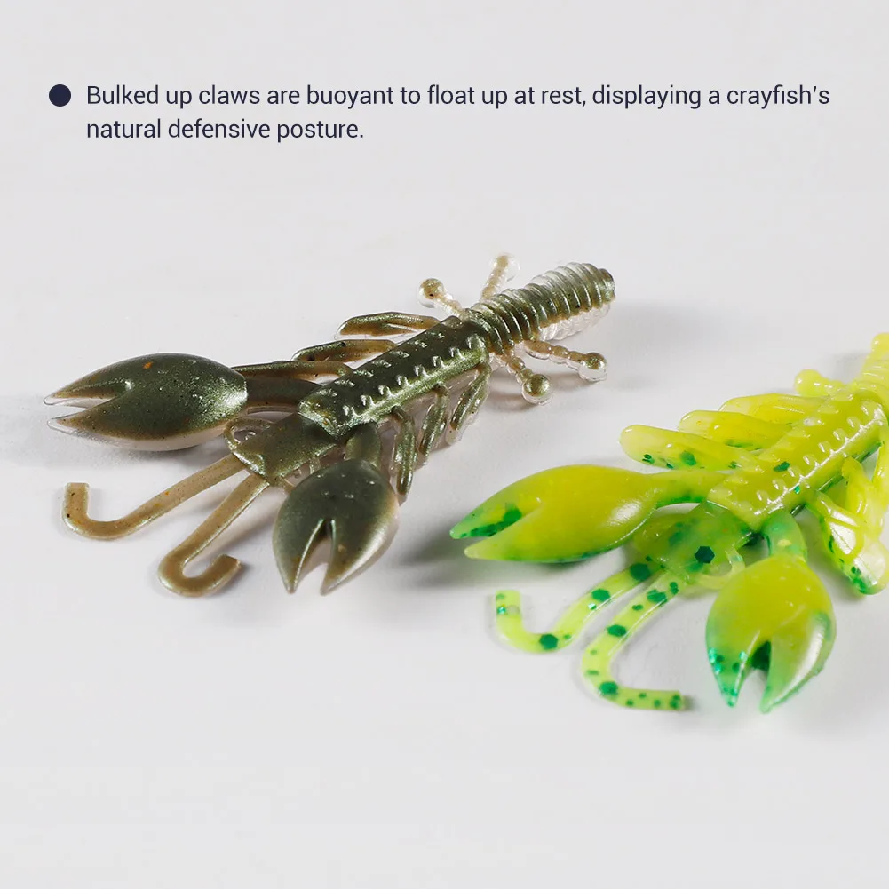 NOEBY Craw-señuelo de pesca suave, cebo Artificial de silicona, gusano de Camarón, Wobblers, plantilla para Señuelos de Pesca de lubina, 4cm, 0,6g - imagen 5