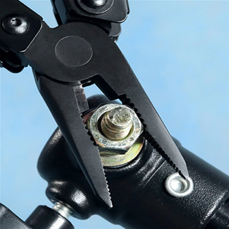 Alicates plegables multifuncionales, herramienta para acampar al aire libre, alicates de combinación de acero de aleación, tijeras, destornillador - imagen 2