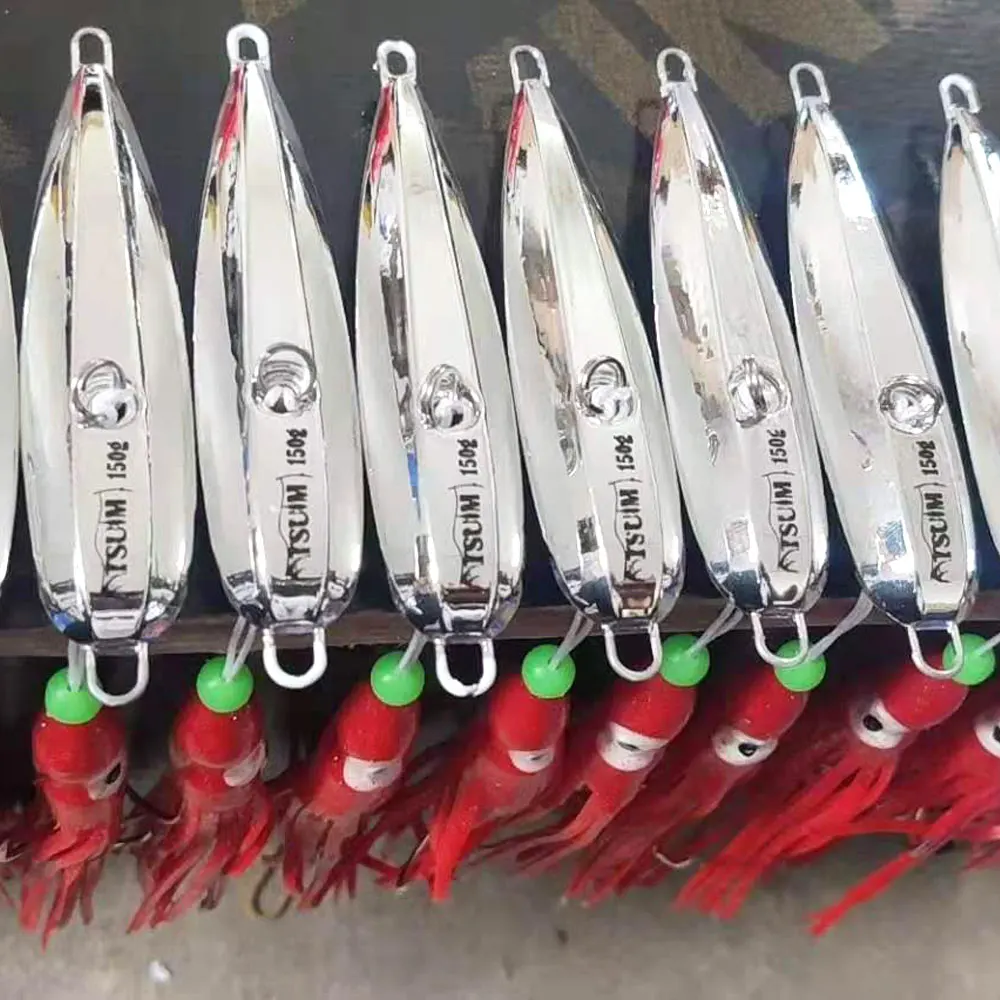 AS Pesca Inchiku 100g120g150g200g250g cabeza de plantilla de Metal Leurre falda de pulpo Japón Kingfish pargo corán cebo lento señuelo de Pesca - imagen 5