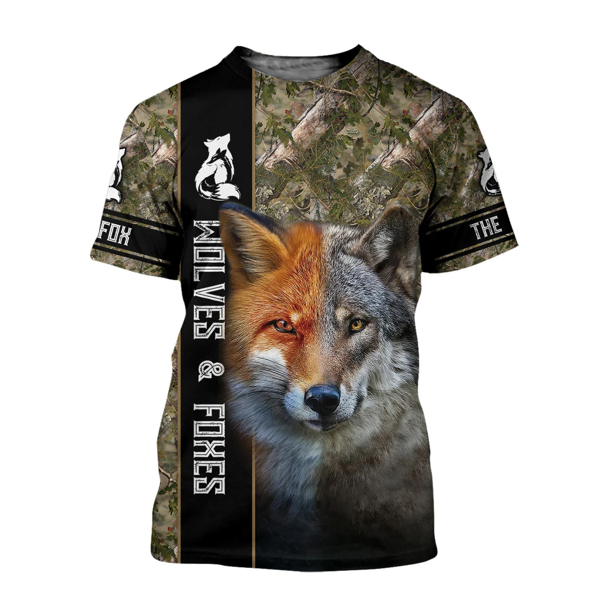 Camiseta Hipster de verano 2025 para hombre, camiseta de manga corta con estampado 3D de pato/lobo/cacción de ciervos, camisetas informales Unisex TX0175 - imagen 2