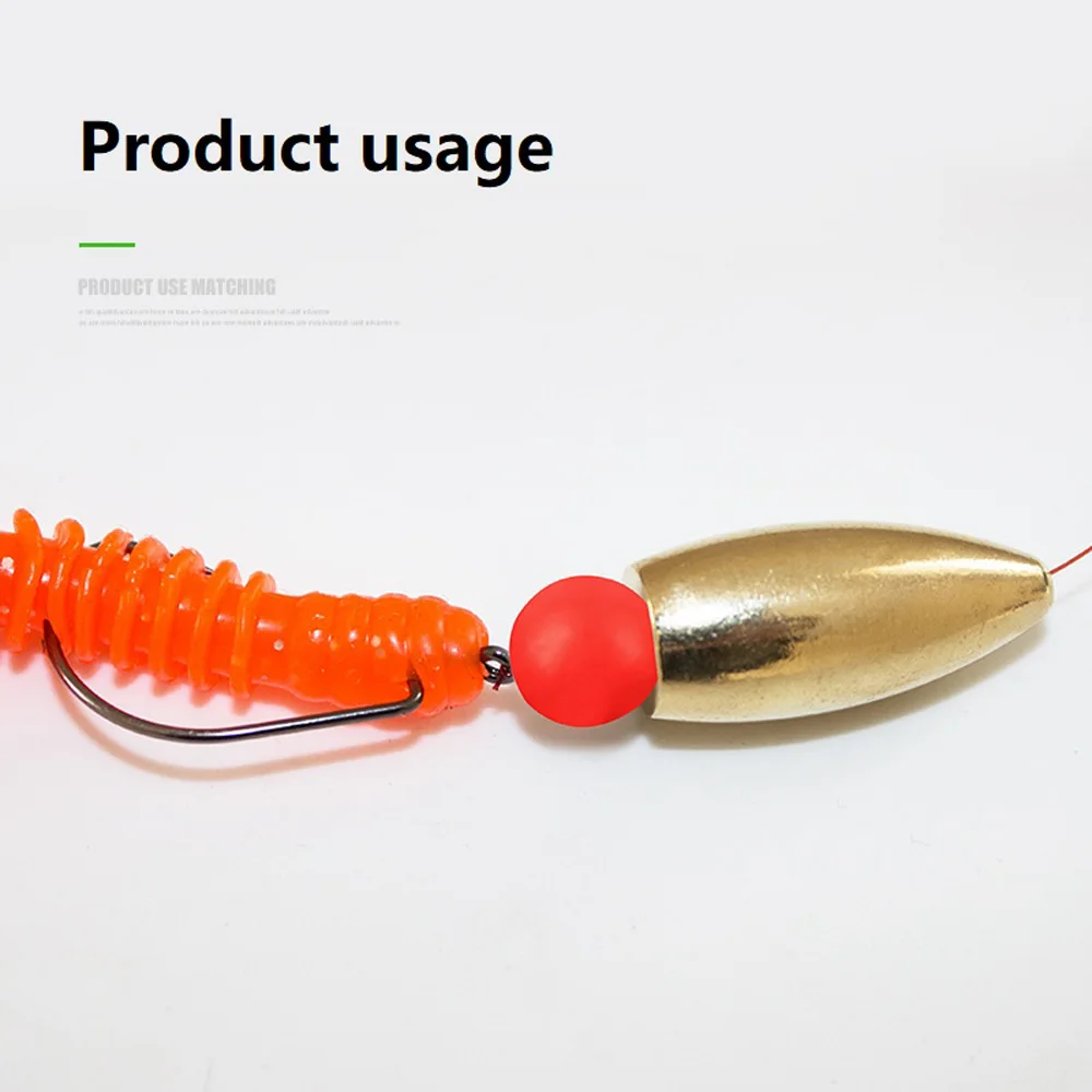 Cuentas de flotadores de pesca, Bolas brillantes de luz roja luminosa cilíndrica/semicírculo, señuelo de pesca, bolas espaciales, 50-100 unids/lote