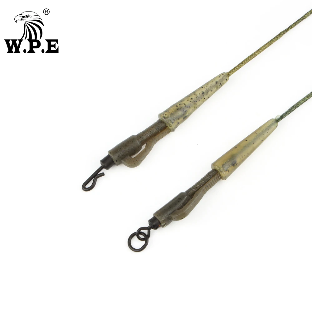 W.P.E-línea de Pesca de carpa trenzada con núcleo de plomo, aparejo para el pelo, Clip de plomo, conector giratorio, alimentador, aparejos de Pesca de carpa, 3 unids/paquete - imagen 4