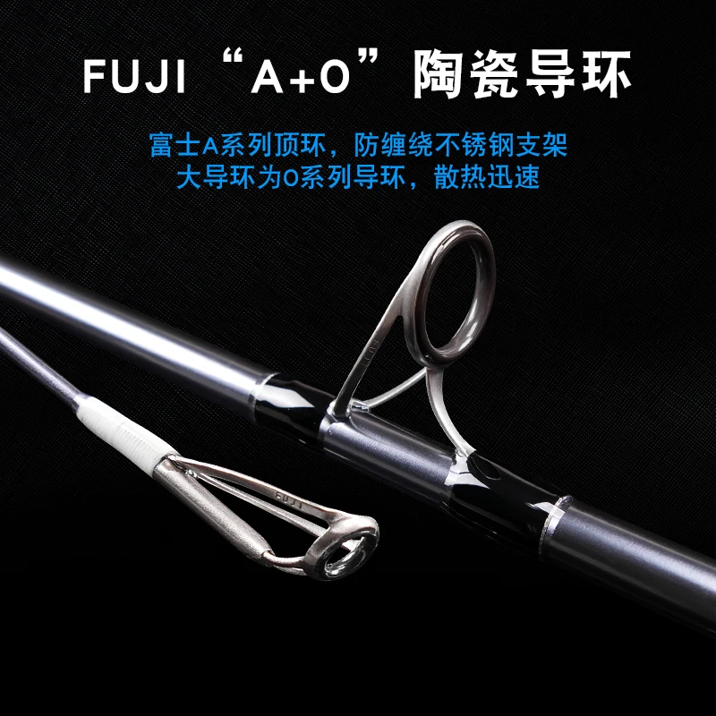 OLYMPUS-caña de pescar con cola de pelo, piezas completas FUJI, 2,05 m, 2,35 m, 2,75 m, 12-15kg, potencia de arrastre, caña de fundición giratoria, cañas de pescar telescópicas - imagen 2