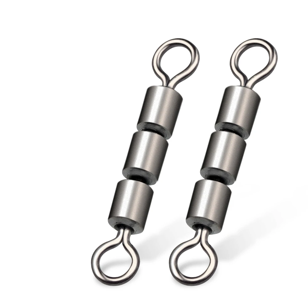 DNDYUJU-rodamiento giratorio de pesca, aparejos de pesca de conexión rápida de alta resistencia, Triple rodamiento ligero de acero inoxidable, 10/20 Uds. - imagen 4