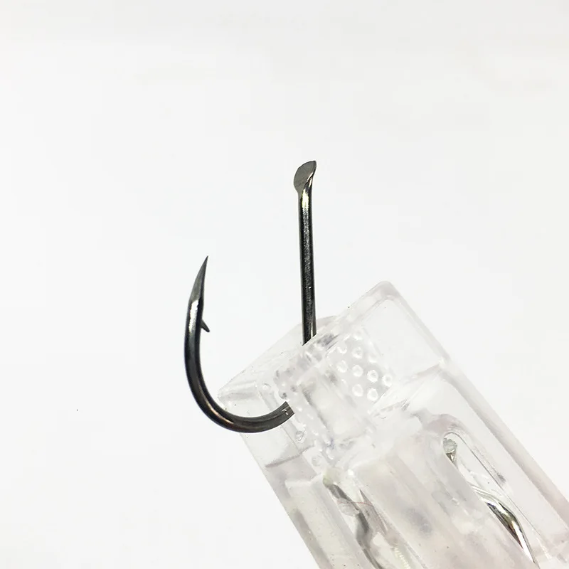 Anzuelos enteros a granel, anzuelo plano de acero rico en carbono con cabeza de anzuelo de púas, anzuelo de Pesca de carpa, aparejos, accesorios de Pesca - imagen 4