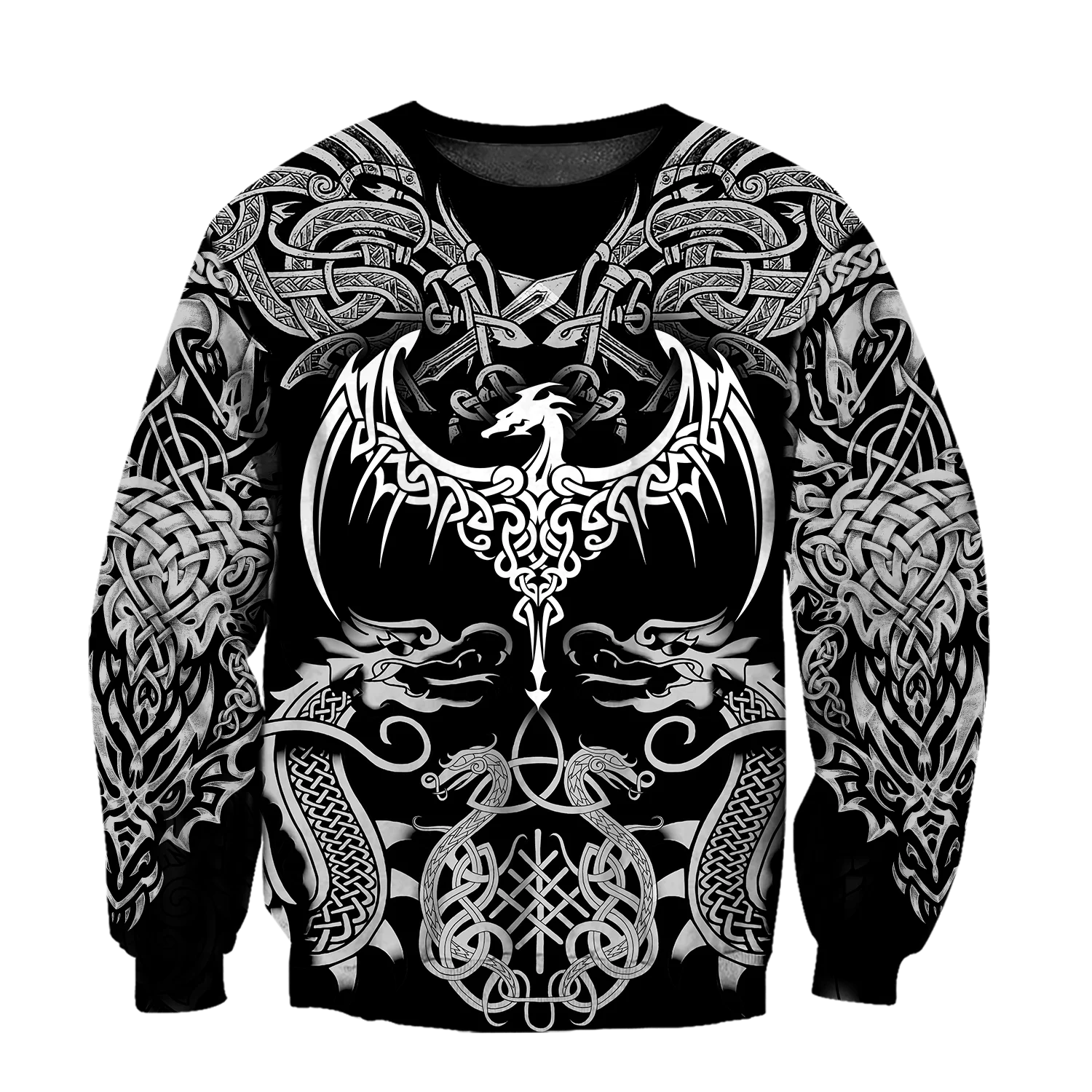 Armadura dragón tatuaje arte 3D impreso Unisex Deluxe Sudadera con capucha hombres sudadera ropa de calle jersey con cremallera chaqueta Casual chándal KJ0281 - imagen 5
