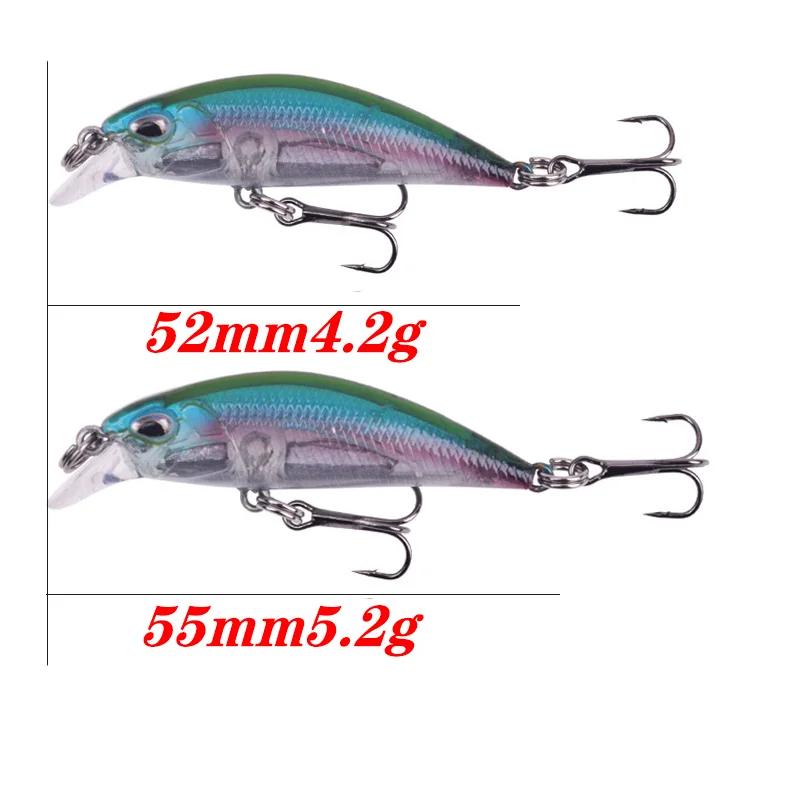 Mini Señuelos de Pesca que se hunden Minnow Wobblers 5,5 cm 5,2 cm Stream Trout Artificial duro cebo Jerkbait Crankbait Bass aparejos de pesca - imagen 2