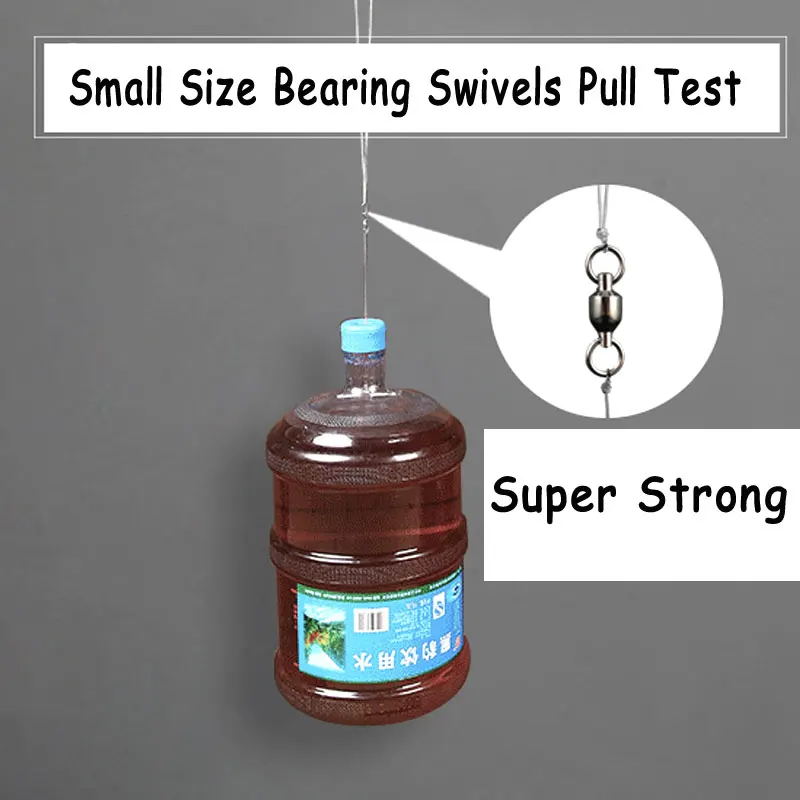 Rodamientos giratorios de rodamiento de bolas de aleación de cobre, accesorio de conector de aparejo de pesca de agua salada, anillo sólido, 11 tamaños, 10 Uds. - imagen 3
