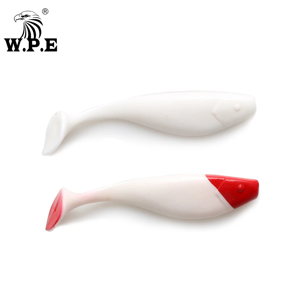 W.P.E-señuelo suave de silicona, cebo de natación, Jigging, cuerpo suave, Artificial, Wobbler, aparejos de pesca, 6 unids/lote por paquete, 100mm - imagen 4