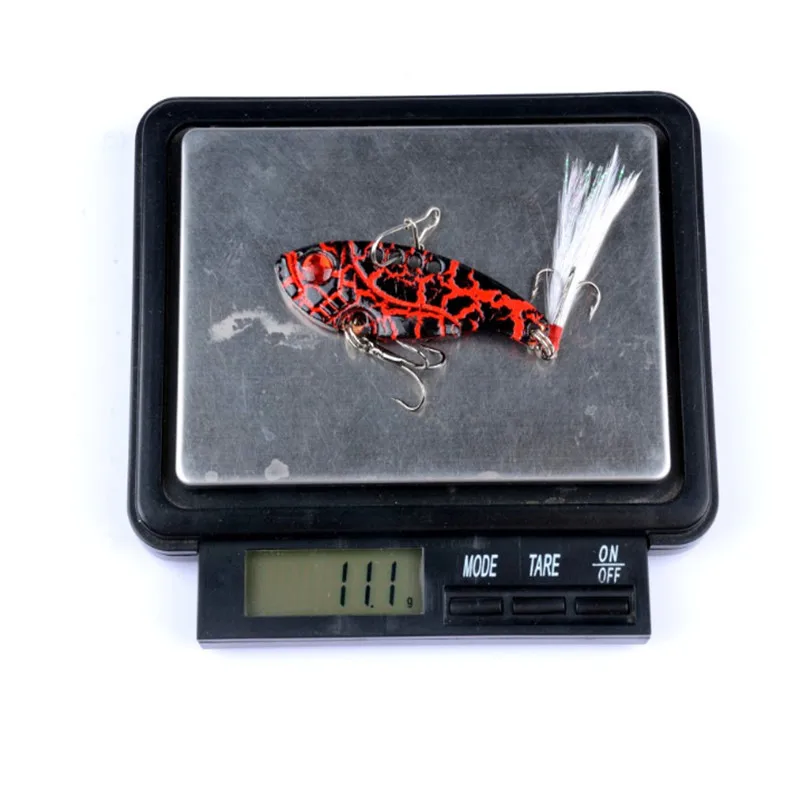 1Pcs 5.5cm/11g Metal Fishing Lures Spoon Bait 3D Eyes Crankbait Vibration Baits Cicada VIB Fishing Tackle For Bass Pike Pesca - imagen 3