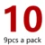 10  9pcs per pack