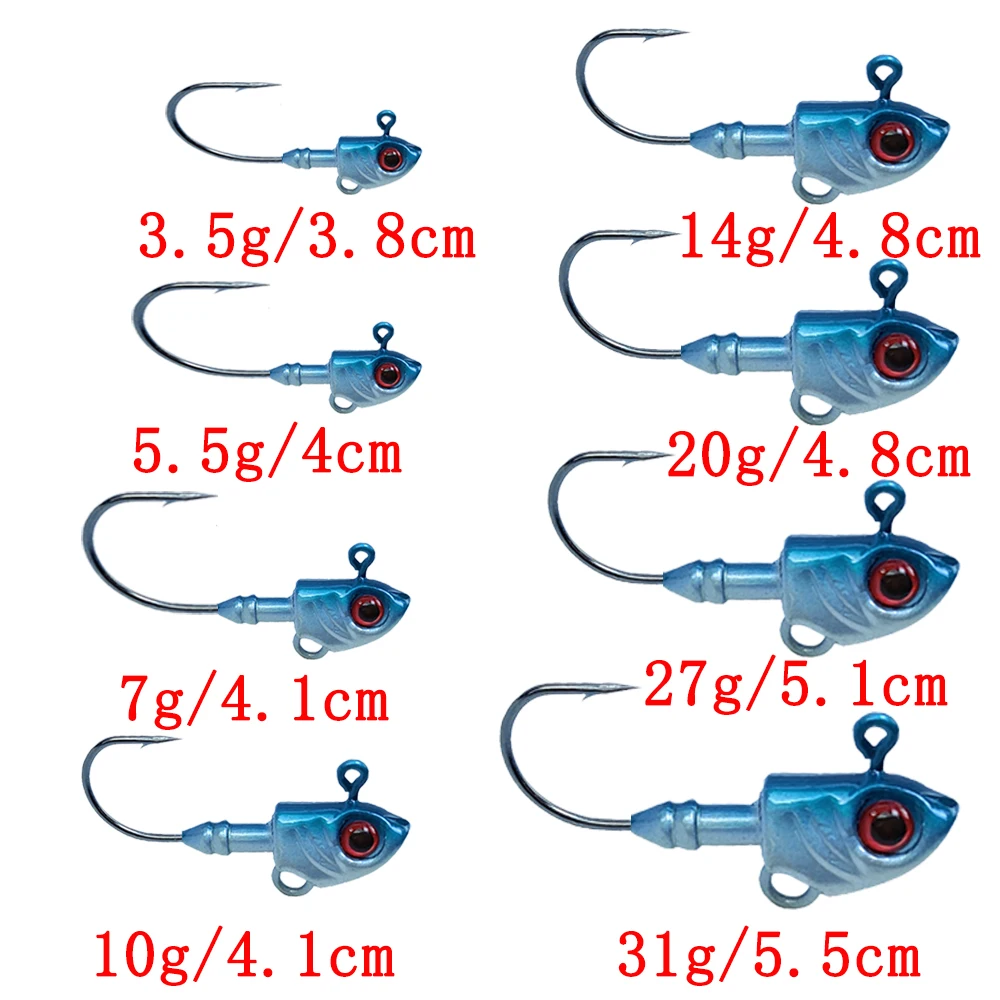 ZURYP-anzuelo de plomo para pesca, 1 piezas, 10g, 15g, 20g, 31g, con púas, señuelo suave, Jigging, gusano, sábalo, herramientas de aparejos de pesca compuestos - imagen 4