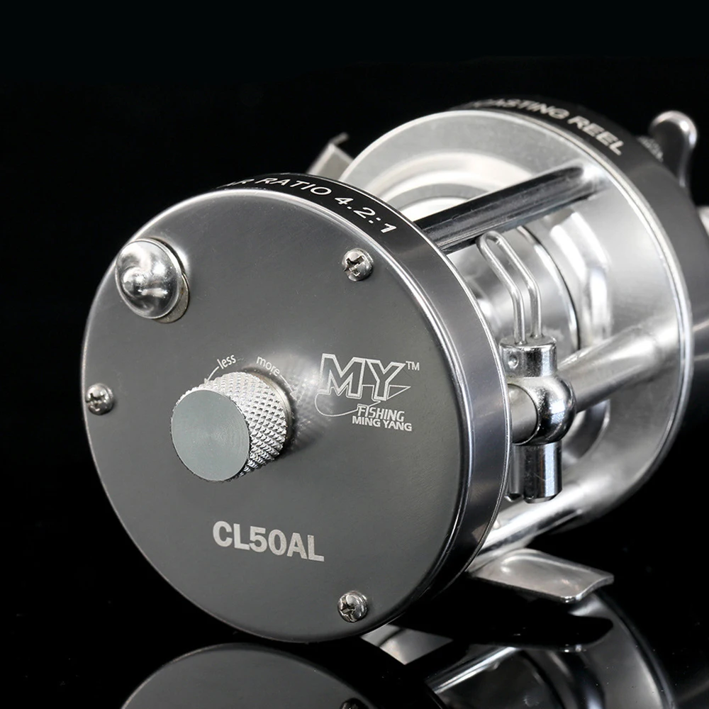 Carretes de pesca de tambor de arrastre de Metal completo, 1BB 2 + doble sistema de freno, Jigging, barco de mar, pesca de carpa, Baitcasting, agarre de rueda, agua salada - imagen 5