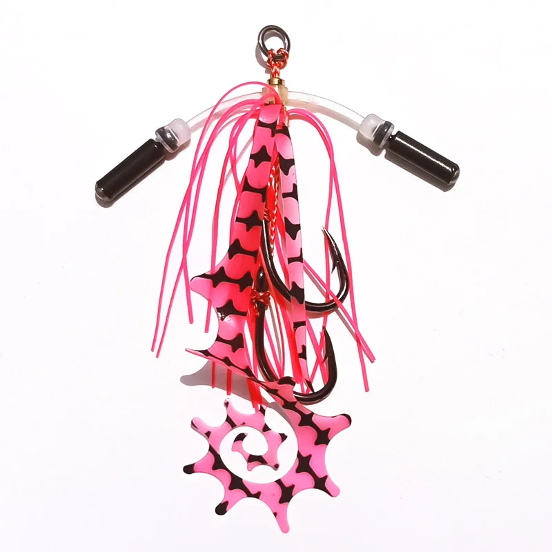 Cabezal de plantilla de pesca Kabura luminoso con señuelo de Jigging de falda, pargo deslizante, besugo, 350g, 300g, 250g, 200g, 150g, 120g, 100g, 8