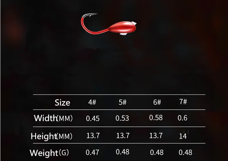 Anzuelo de pesca volteado de 45 grados, Agujero inclinado a través de ganchos de púas tradicionales, cabeza de plantilla de gusano rojo, lote de 10 piezas, venta - imagen 5