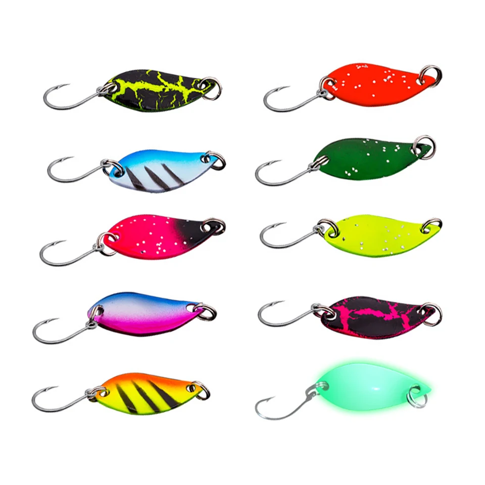 Señuelo de pesca de lentejuelas, cebo de Metal colorido, cuchara Wobbler señuelo luminoso tiro largo, cebos de pesca de hielo de invierno, 2,5g/3,5g/5g, 1 Uds. - imagen 5