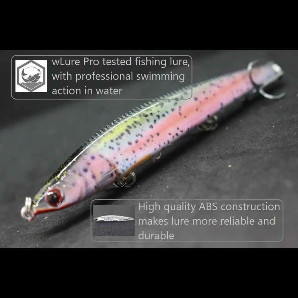 WLure-señuelo de pesca de 11cm y 21,5g, cebo duro de piscardo realista, hundimiento pesado, fundición larga, recubrimiento epoxi para perro, HM717 - imagen 3