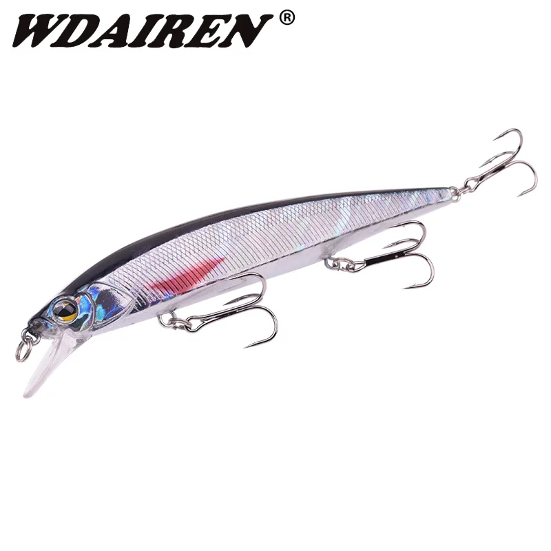 1 Uds Minnow Pesca Lure14cm 18,5g Topwater cebo Artificial, 3D los ojos de plástico aparejos de Wobblers lejos de imán sistema de Pesca