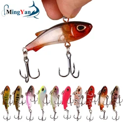 Mini señuelo de pesca VIB que se hunde, 4cm, 4g, cebos artificiales de vibración, Wobblers de pesca en hielo de invierno, aparejos de pesca Crankbait de lubina, 1 ud.