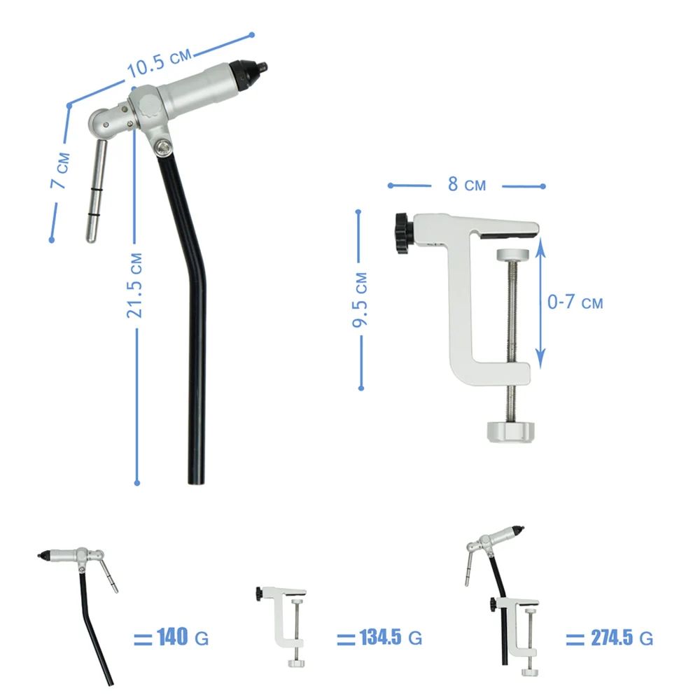 Aventik-tornillo de aluminio de calidad, herramientas de atado de moscas con soporte de bobina de ajuste de una mandíbula, herramienta de medio enganche - imagen 5
