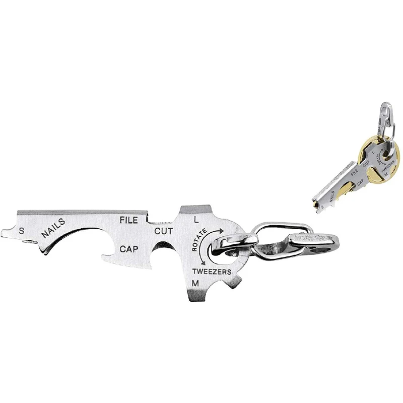 KeyTool-Llavero táctico de acero inoxidable 8 en 1, multiherramienta de bolsillo portátil EDC - imagen 2