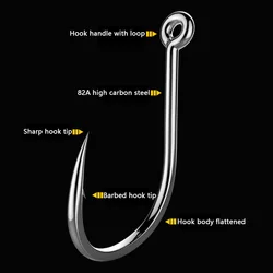 Anzuelo con púas de acero al carbono #3-15 - Accesorios de pesca