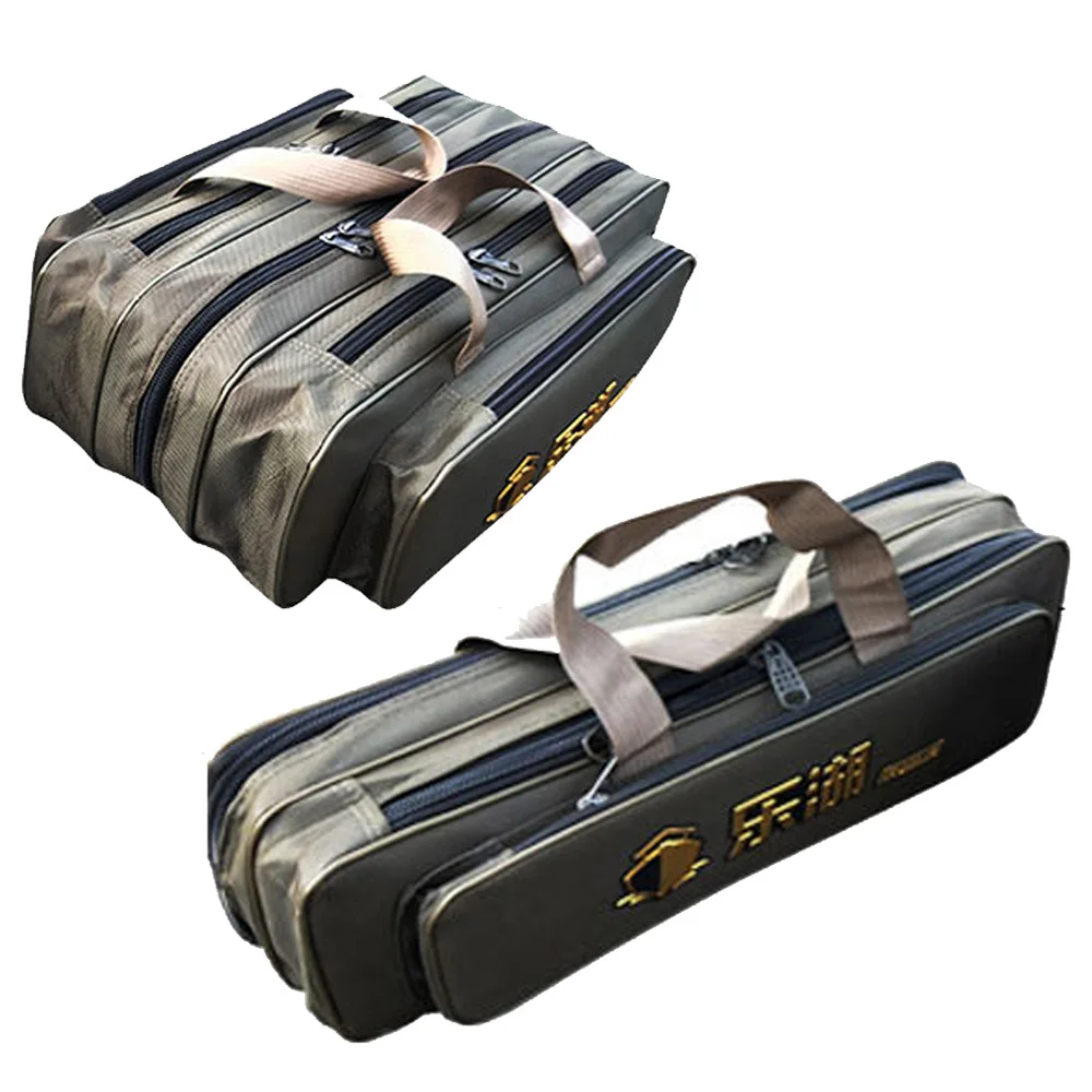 Bolsa de Pesca portátil para hombre, bolsa de 2/3 capas, 50/60/70/80CM, para caña de pescar Oxford, herramientas para caña de pescar impermeables al aire libre, XA220G - imagen 5