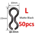 L  50pcs Matte Black