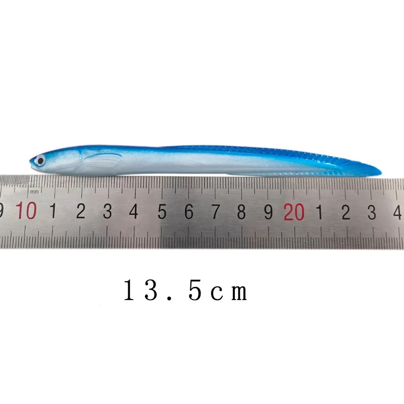 Señuelos de anguila de mar de ojos, cebos artificiales suaves de silicona, luminosos, aparejos de Pesca de carpa, 2-5 unids/lote, 13,5/6,2g - imagen 2