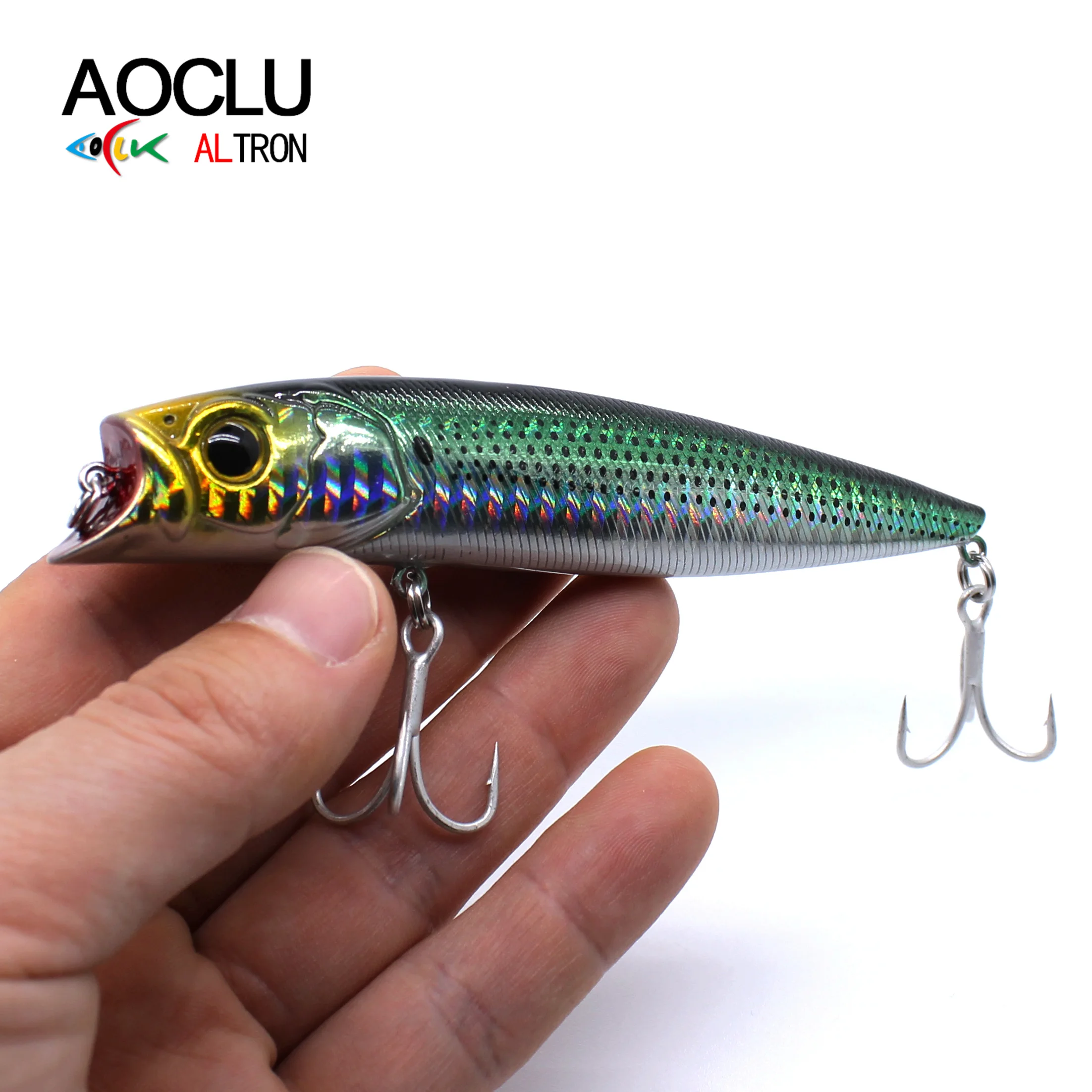 AOCLU-señuelo de pesca flotante Jerkbait Wobblers 115mm 14g Topwater Popper Hard Bait Minnow, Swimmer para lubina marina - imagen 3