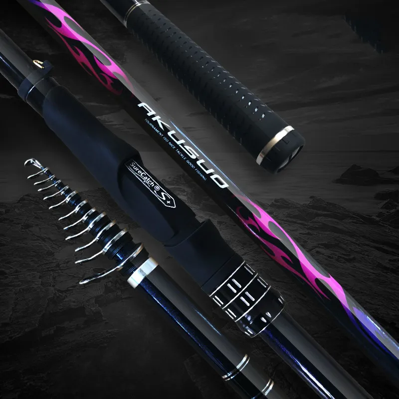 Caña de pescar giratoria de carbono, alimentador de carpa Olta, palo telescópico Angeln, 0,6 #0,8 #1,2 #2 #, 1,5 # - imagen 2