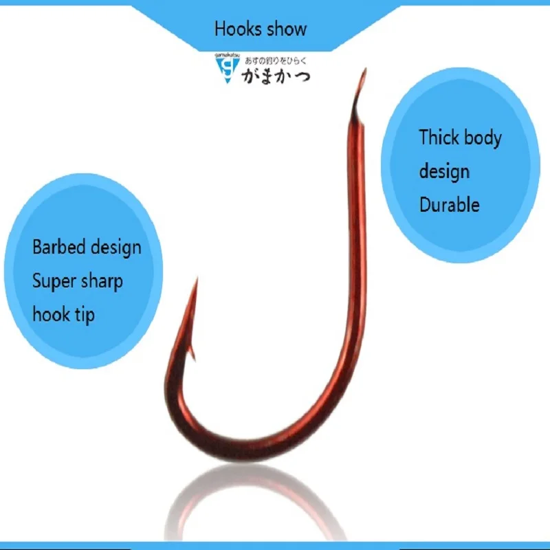 ¡Oferta! Anzuelos de pesca Gamakatsu con púas, gancho de pesca importado, frijol Gamakatsu rojo - imagen 4