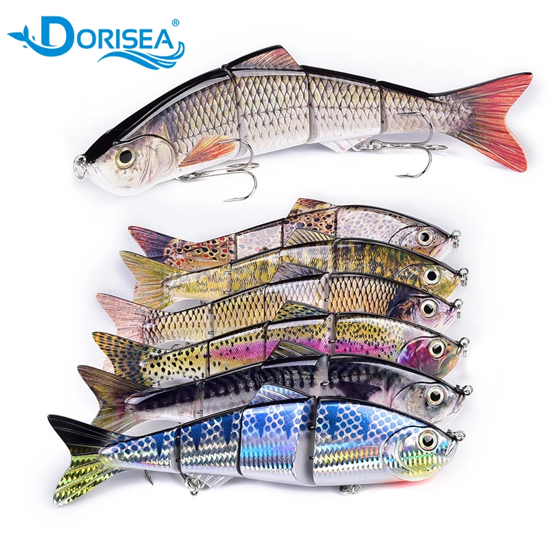 DORISEA-Señuelos de Pesca, 1 unidad, 12cm/15cm/25cm, ojos 3D que se hunden, Wobblers, Swimbait, cebo Artificial duro, señuelo de pesca de lubina, Crankbai