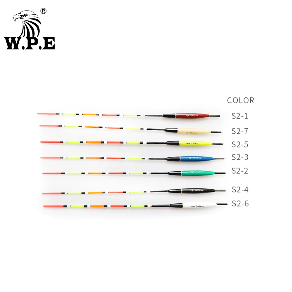 W.P.E marca 5 unids/lote flotador de pesca Barguzinsky flotadores de abeto tamaño 2-6g para boya de pesca de carpa flotadores de luz de pesca Bobber Multicolor - imagen 4