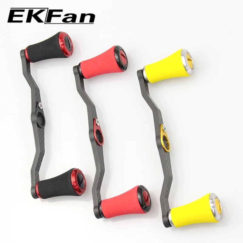 EKfan-mango de pesca de fibra de carbono, nuevo diseño de longitud de 120MM + perilla de EVA con orificio de 8x5 para carrete Daiwa, accesorio de aparejos de pesca - imagen 2
