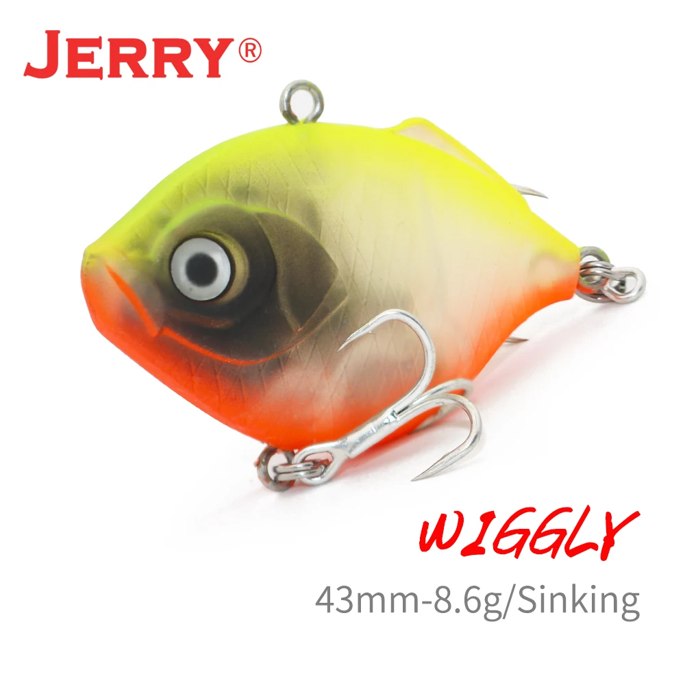 Jerry Wiggly 1 Uds 4,3 cm 7,7g sonajero Crankbait VIB cebo duro hundimiento ultraligero agua dulce agua salada señuelo de pesca de mar