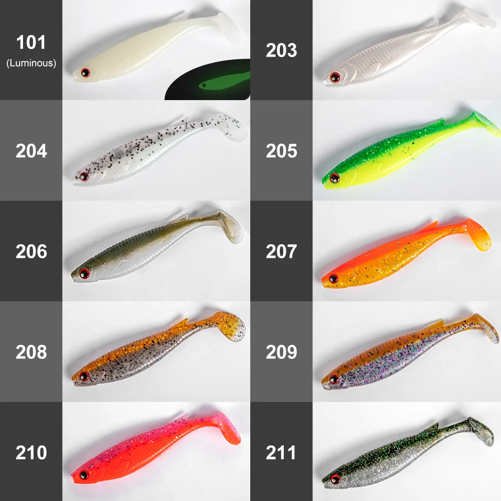 Señuelo Noeby-Soft con cola de paleta, sábalo, 10cm, 8g, Wobbler de PVC, Swimbait, Jig Head, cebo Artificial para pesca de perca de Lucio, 4 Uds. - imagen 4