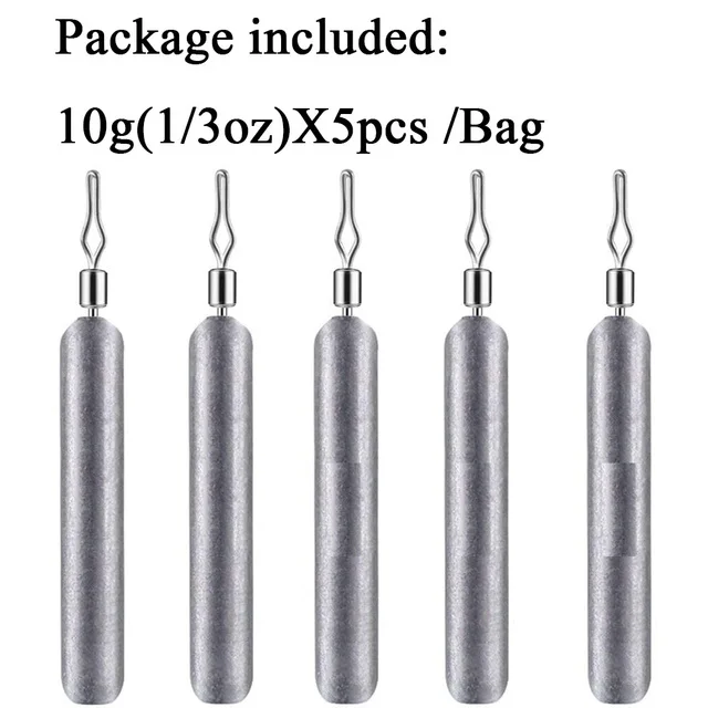 5pcs 10g sinkers