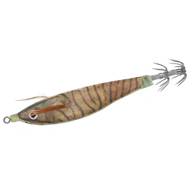 Señuelo de pesca de camarones de madera luminosa, plantilla de calamar y sepia, accesorios de señuelo de pesca, 8,5 cm, 10g, 1 ud.