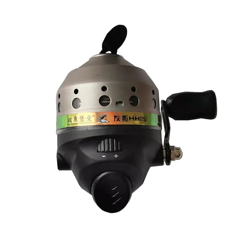 Carrete de pesca Spincast Slingshot Shooting Fish Metal carrete de línea cerrada izquierda/derecha río al aire libre con PE 4 hebras 30m - imagen 2