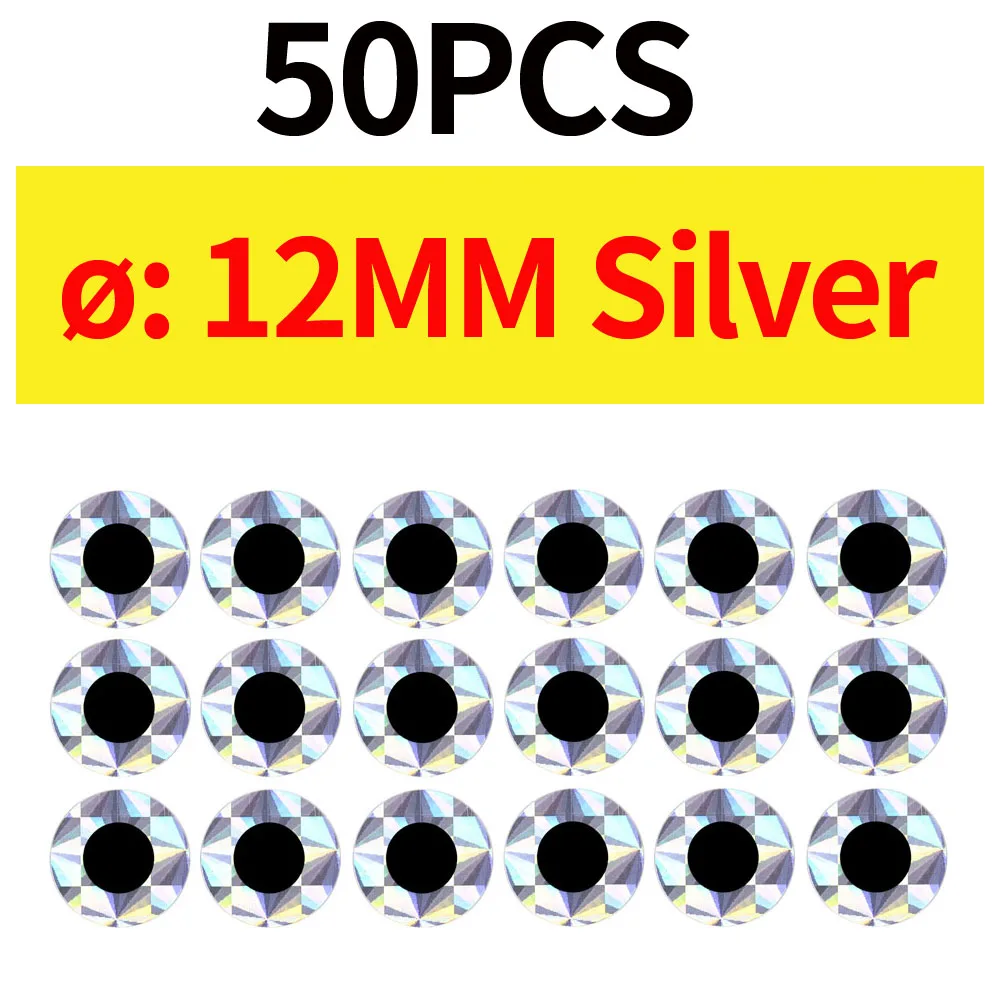 50pcs 12MM Silver