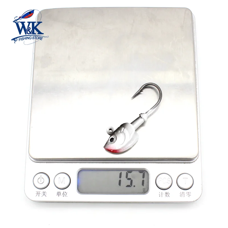 Anzuelos JIG RIG de cola de paleta, 15 g, 2 uds., cabezal de anzuelo para señuelo suave, pesca en agua dulce - imagen 2