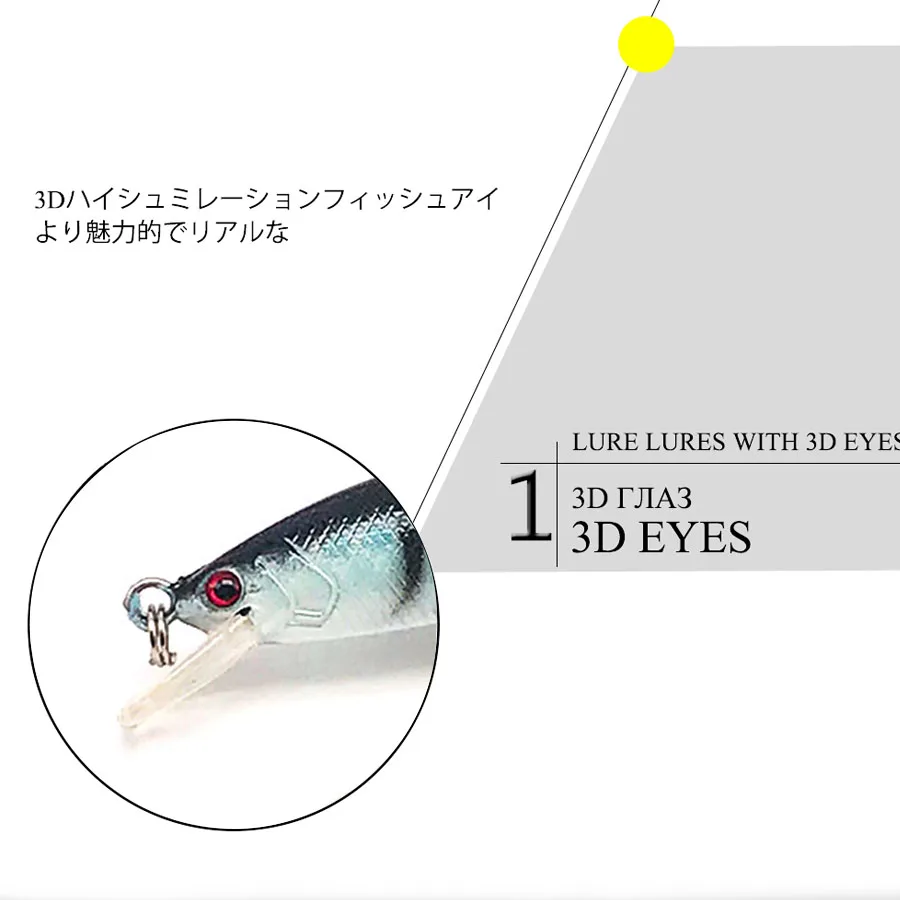 Bent Minnow Wobblers para señuelos de pesca/aparejos de China, señuelo duro Jerkbait Swimbait Carpa/trucha/Lucio cebos artificiales de pesca falsos - imagen 3
