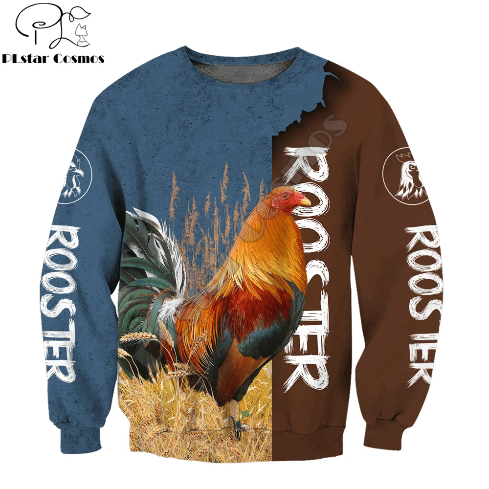 Sudadera con capucha estampado 3D de gallo de caza – Hombre - imagen 4