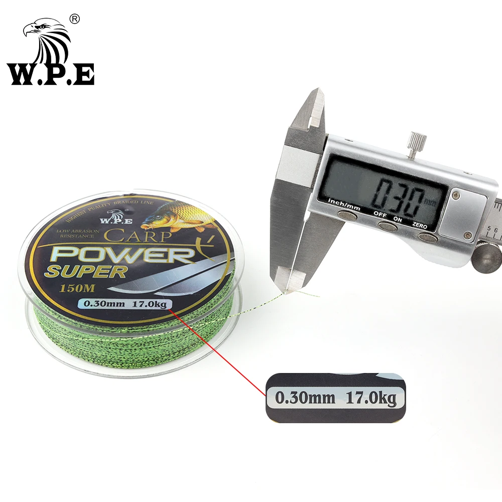 W.P.E-sedal de nailon para pesca de carpa, superpotente, revestimiento de fluorocarbono, 10-41KG, doble color, hundimiento rápido, 0,2mm-0,60mm - imagen 4