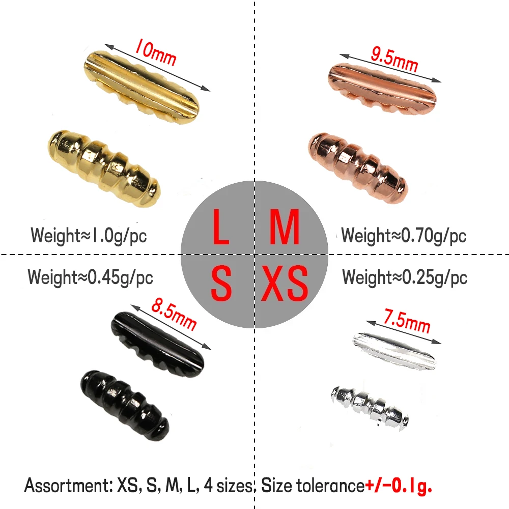 WIFREO 12 Uds. Plantilla de cuerpo de camarón de tungsteno Scud carcasa trasera cuerpo de camarón accesorios de ninfa Material de atado de moscas - imagen 3