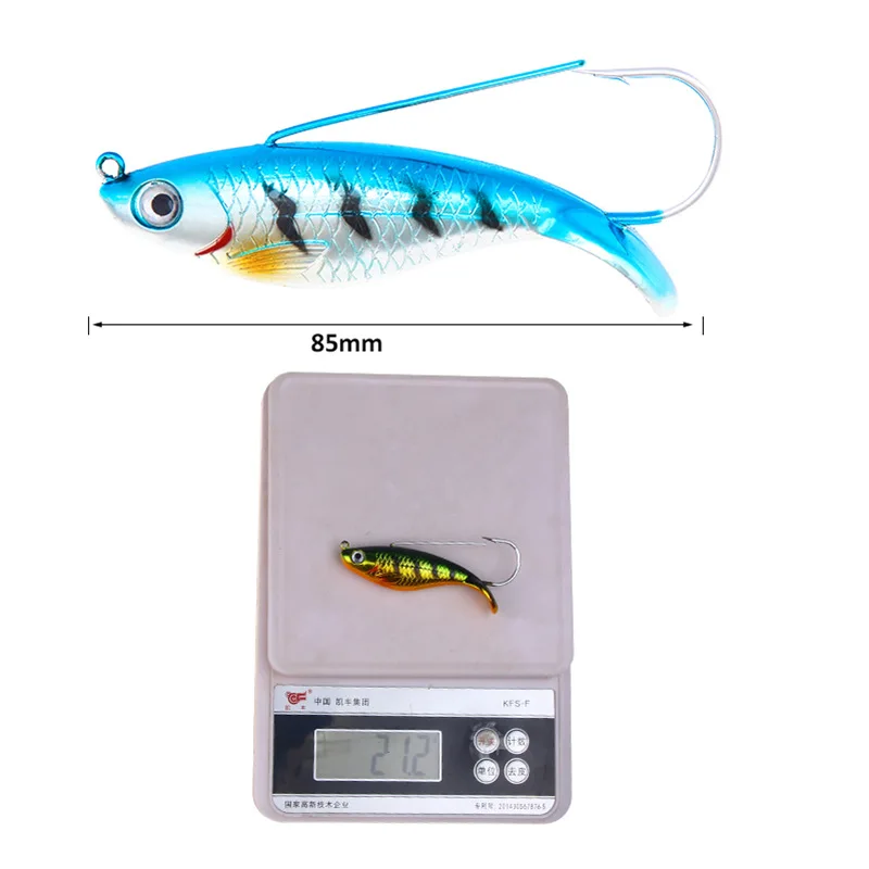 Señuelo de pesca artificial Minnow, anzuelo único, cuchara giratoria, manivela, swim jerk bait, wobblers, jigging, isca, 21g, 85mm, nuevo