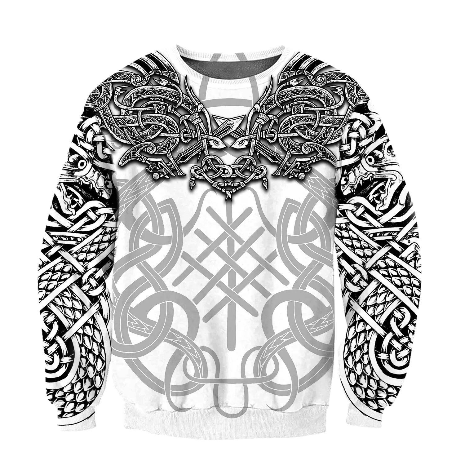 Sudadera Unisex Deluxe con capucha – Dragón tatuaje 3D - imagen 4