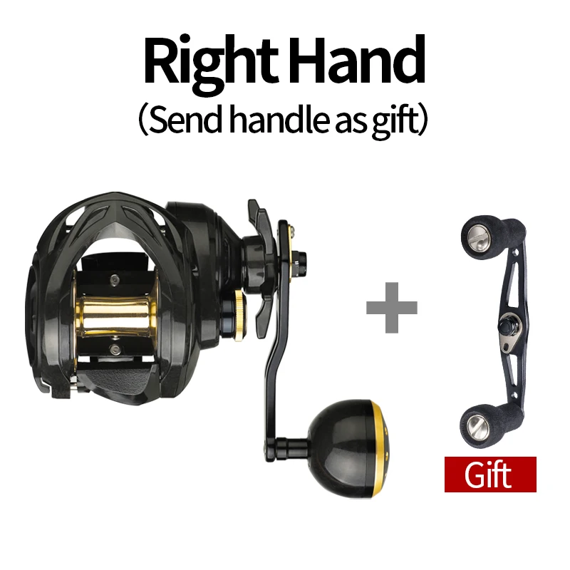 Carrete de pesca LINNHUE, carrete de Baitcasting, cuerpo de fibra de carbono 6 + 1BBS, arrastre máximo, mango de Metal de 16kg, carrete de agua salada con doble mango - imagen 5